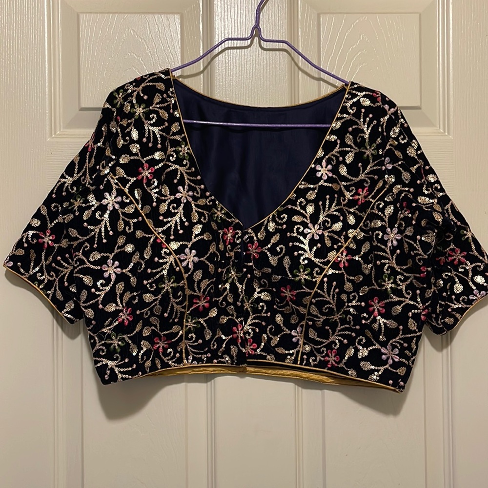 Sari Saree blouse Navy